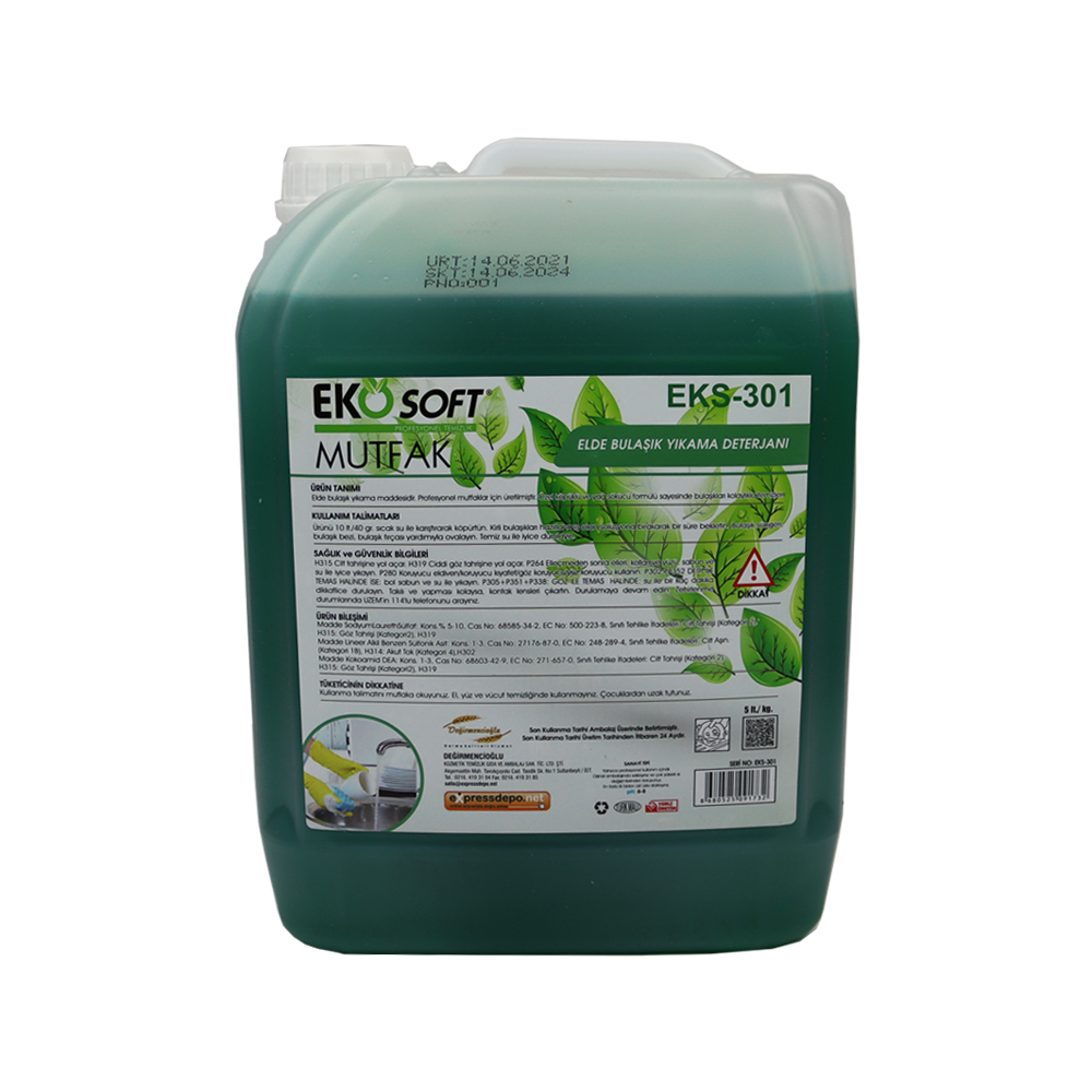 EKOSOFT ELDE BULAŞIK DETERJANI 5 lt/kg EKS301