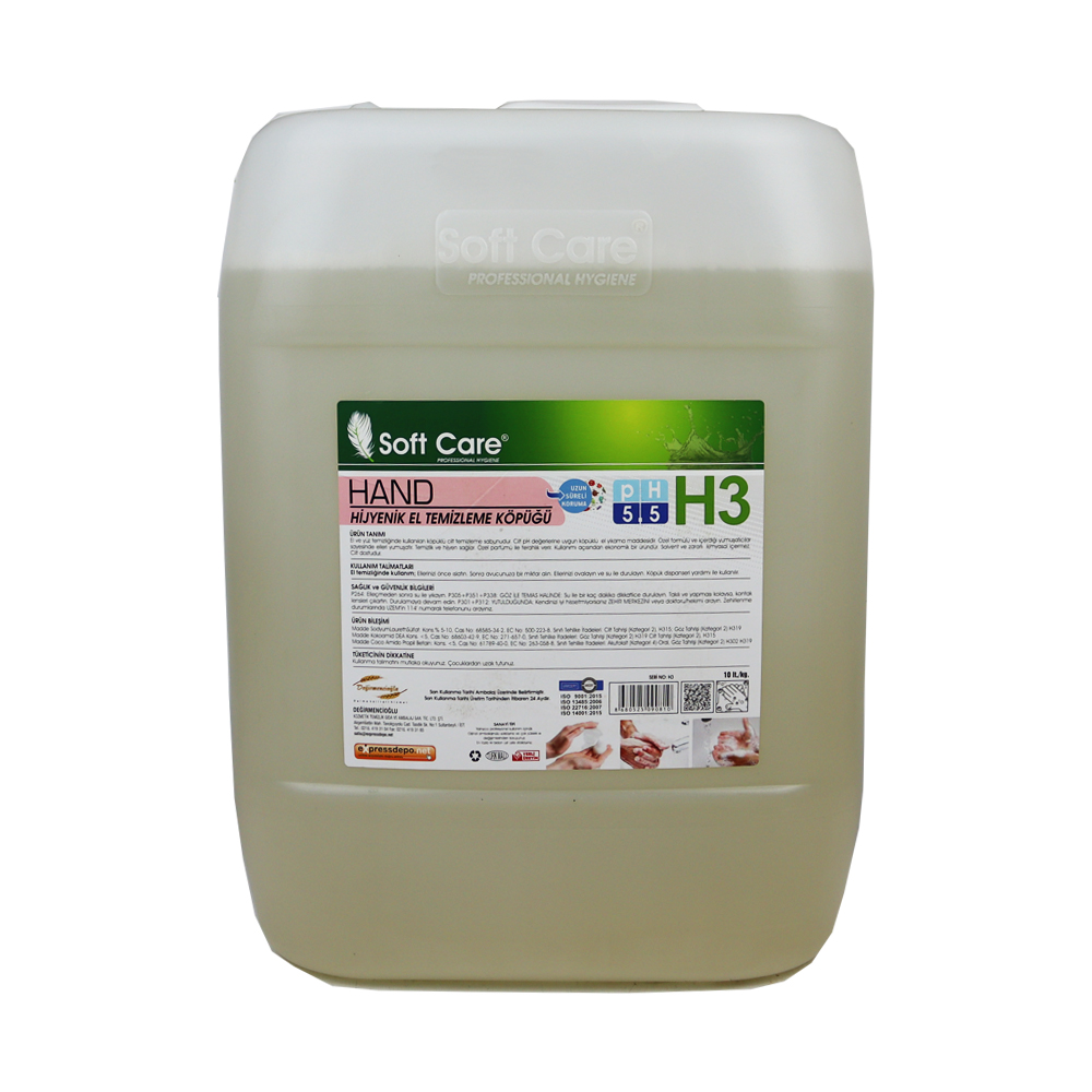 SOFTCARE H3 HAND HİJYENİK EL TEMİZLEME KÖPÜĞÜ 20 lt