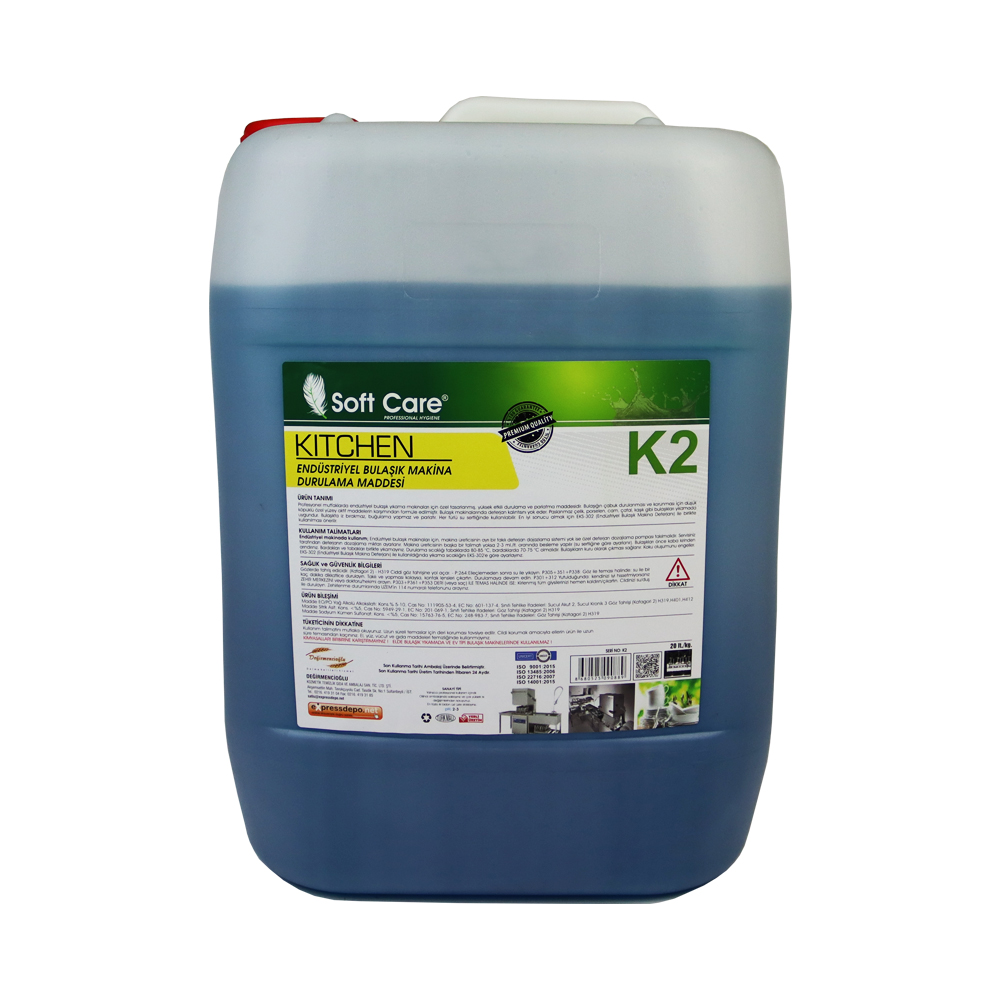 SOFTCARE K2 KITCHEN BULAŞIK MAKİNESİ DURULAMA M. 20 lt
