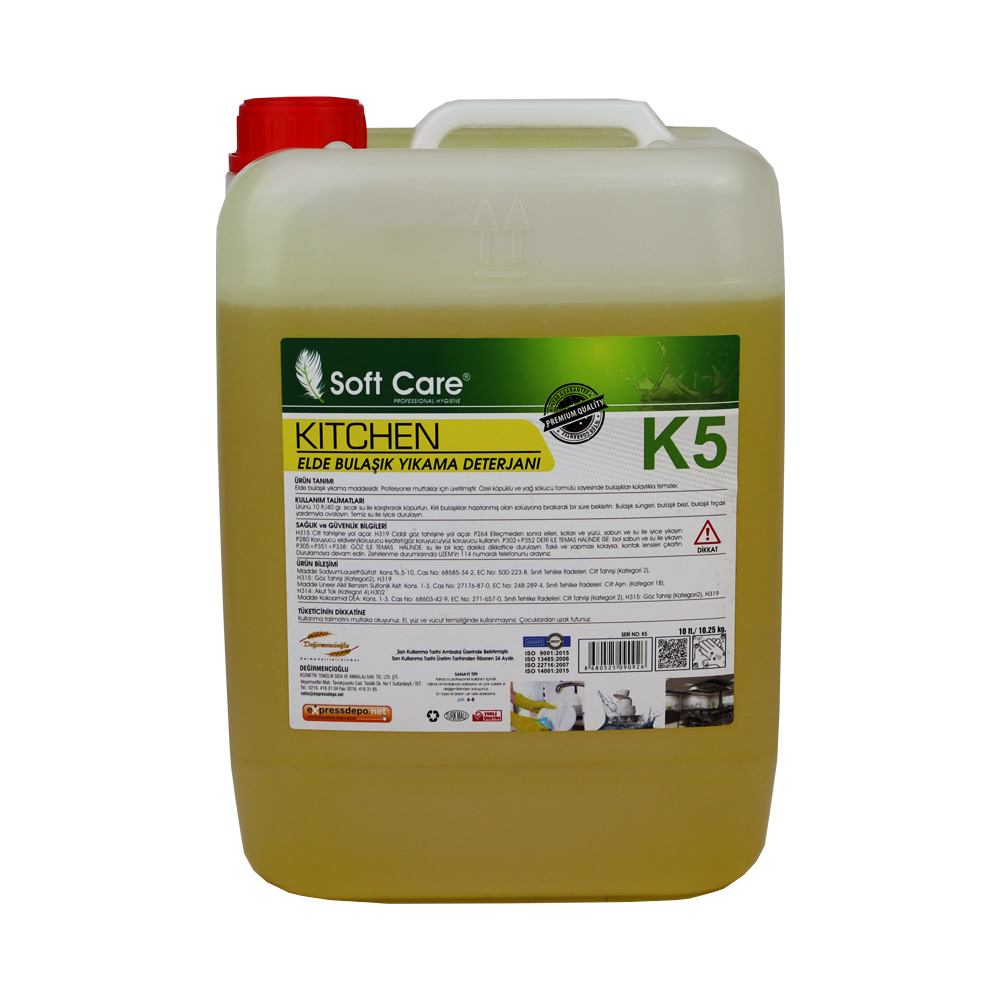 SOFTCARE K5 KITCHEN BULAŞIK DETERJANI ELDE YIKAMA 10 lt