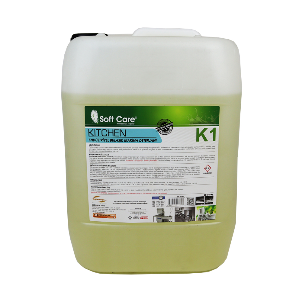 SOFTCARE K1 KITCHEN BULAŞIK MAKİNE DETERJANI 20 lt