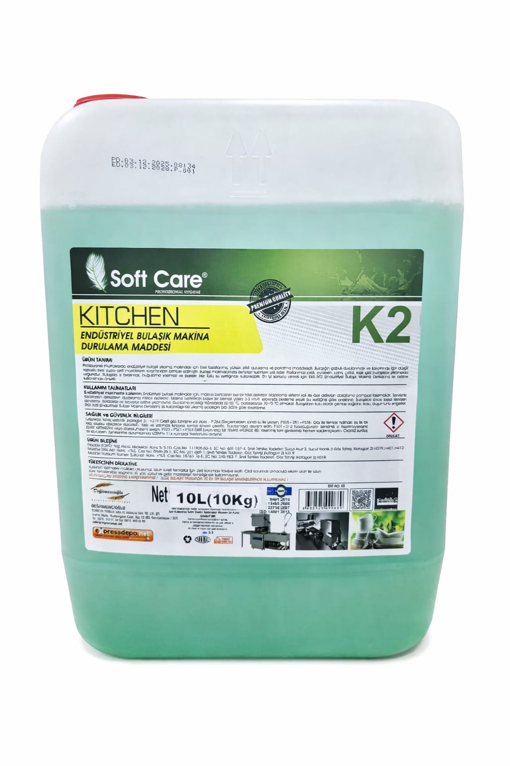 SOFTCARE K2 KITCHEN BULAŞIK MAKİNESİ DURULAMA M. 10 lt EX.POLİ